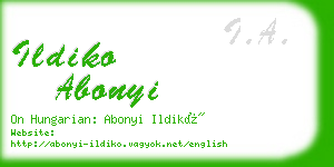 ildiko abonyi business card